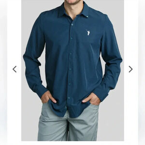 William‎ Murray MURRAY CLASSIC MEN'S LONG SLEEVE BUTTON DOWN UP shirt large EUC